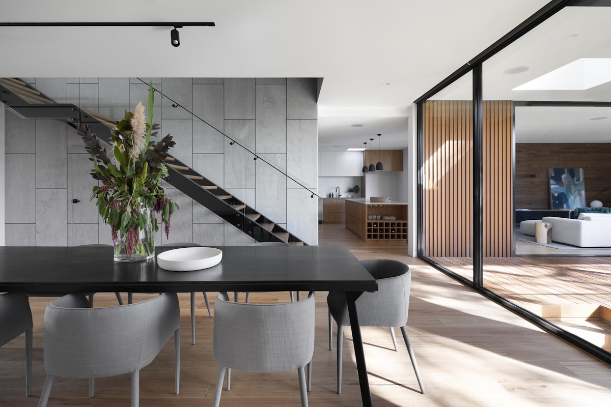 Luxury waterfront apartment interior